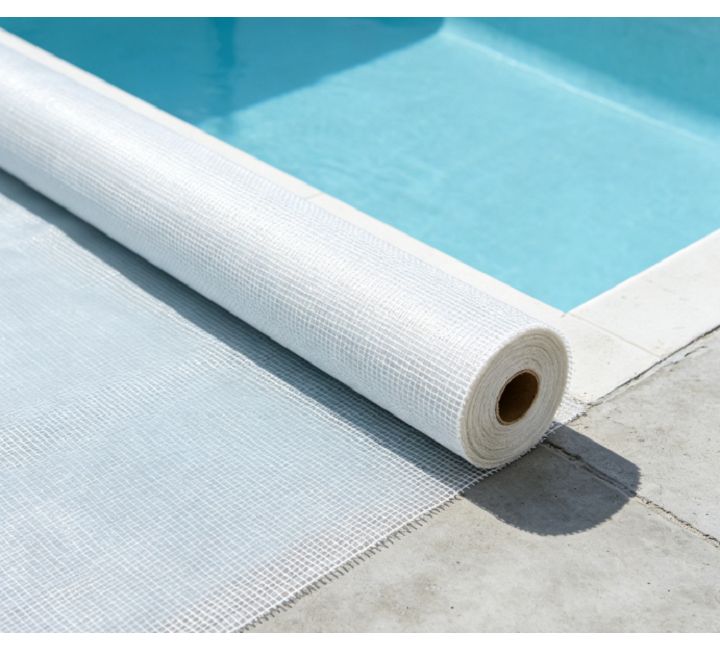 Glasvezelgaas voor het waterdicht maken van zwembaden